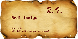 Redl Ibolya névjegykártya
